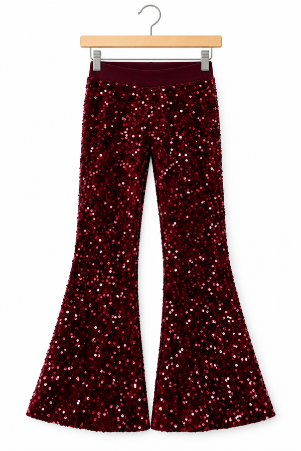 Flared GLITTER (bordeaux) VERZENDDATUM 01/10/26