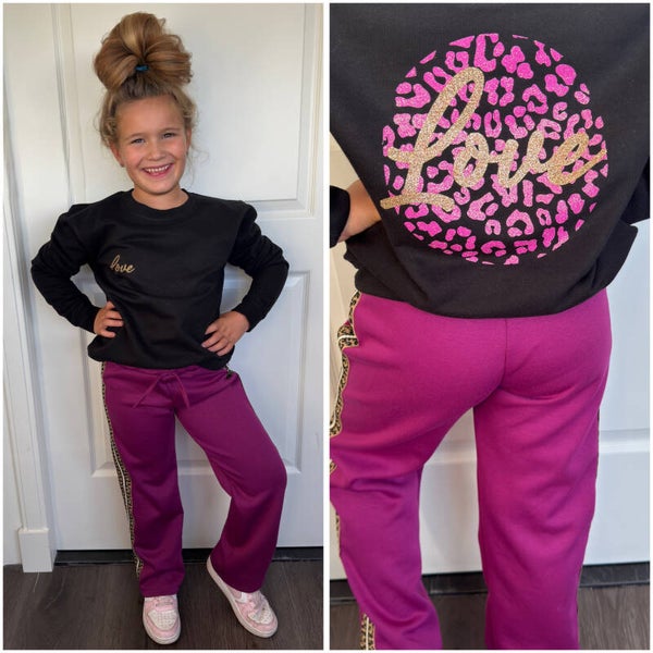 Trui PanterLove black/purple/gold