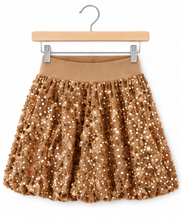 Rokje GLITTER (goud) VERZENDDATUM 01/10/26