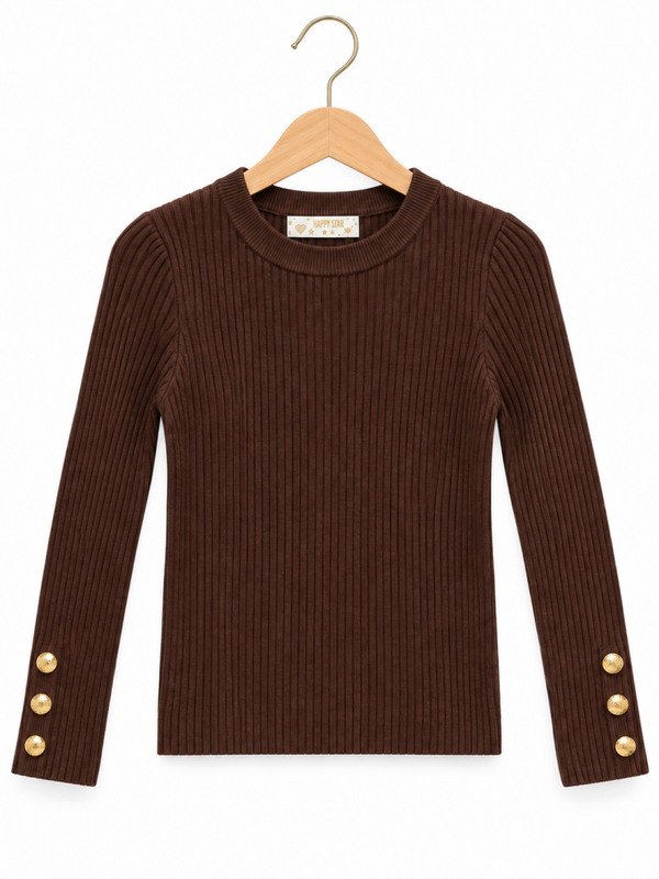 Longsleeve BASIC (bruin) VERZENDDATUM 25/09/26