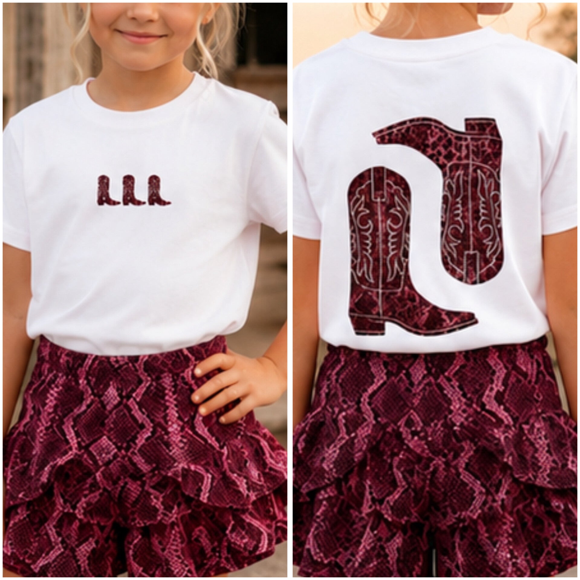 T-Shirt COWBOYSNAKE Bordeaux/wit (Verzenddatum 30-06-26)
