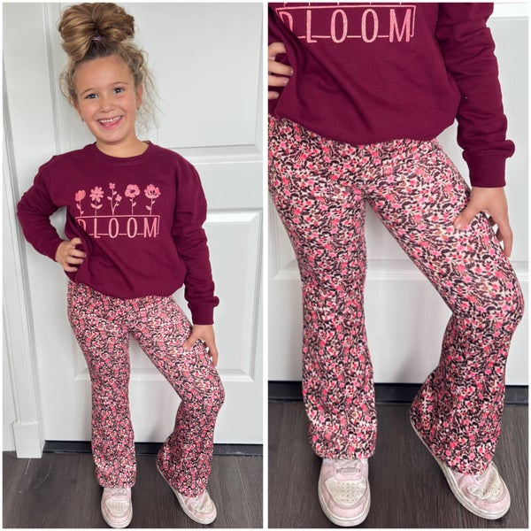 Flared Flowerss beige/roze