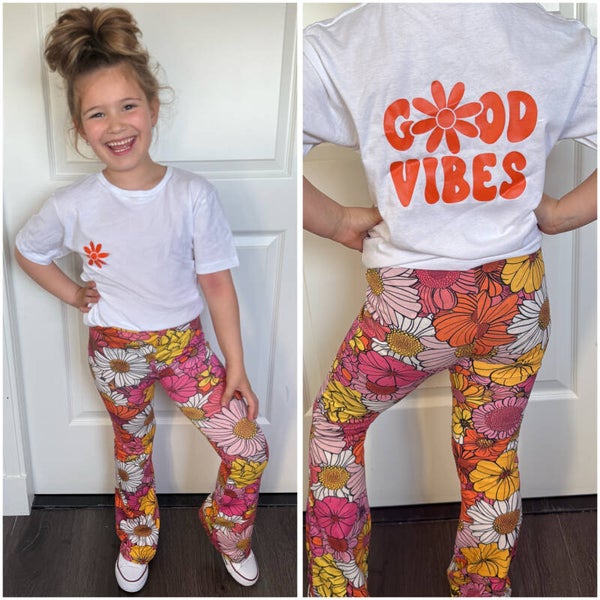 T-Shirt GoodVibes wit🤍🧡