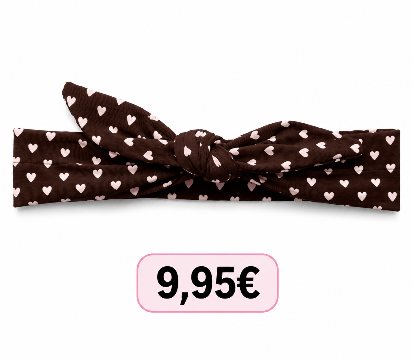 Knoophaarband HARTJES (bruin/beige)