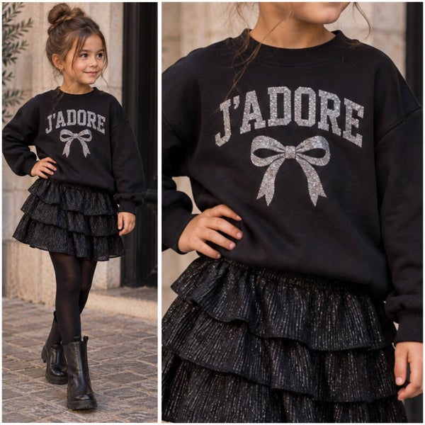 Sweater JADORE 🎀 (zwart/zilver)