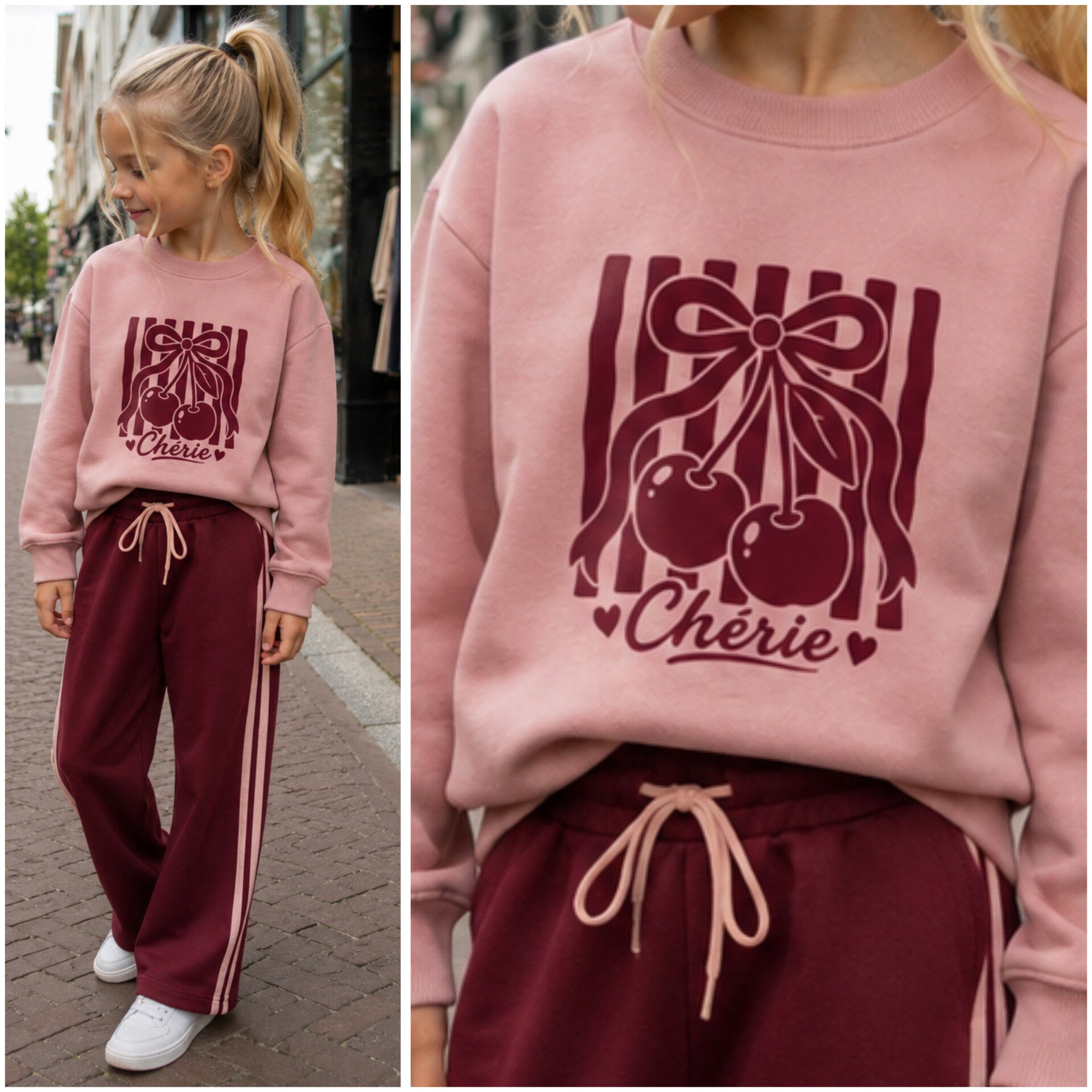 Sweater CHÉRIE (nuderoze/Bordeaux)
