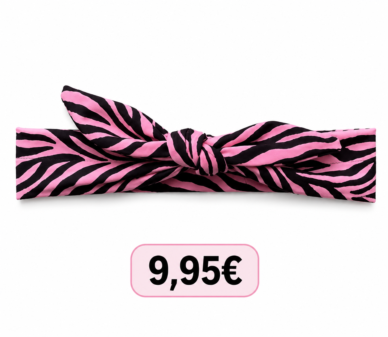 Knoophaarband ZEBRA (bruin/roze)🤎🩷