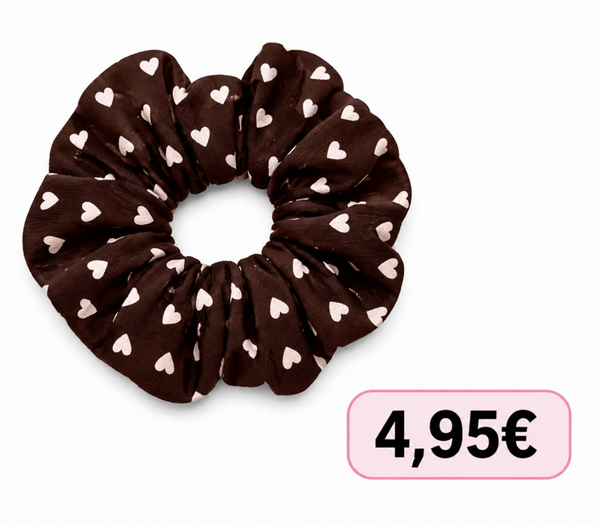 Scrunchie HARTJES (bruin/beige)