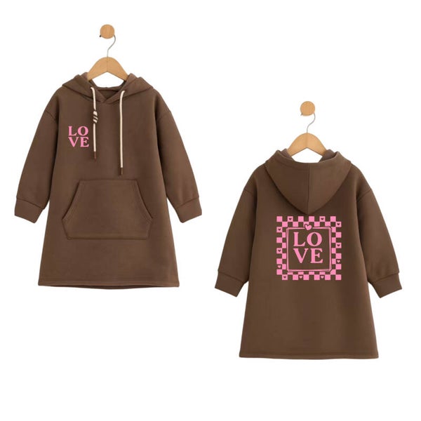 Sweaterdress Brown/pink 🤎🩷 PRE-ORDER  verzenddatum 21-11