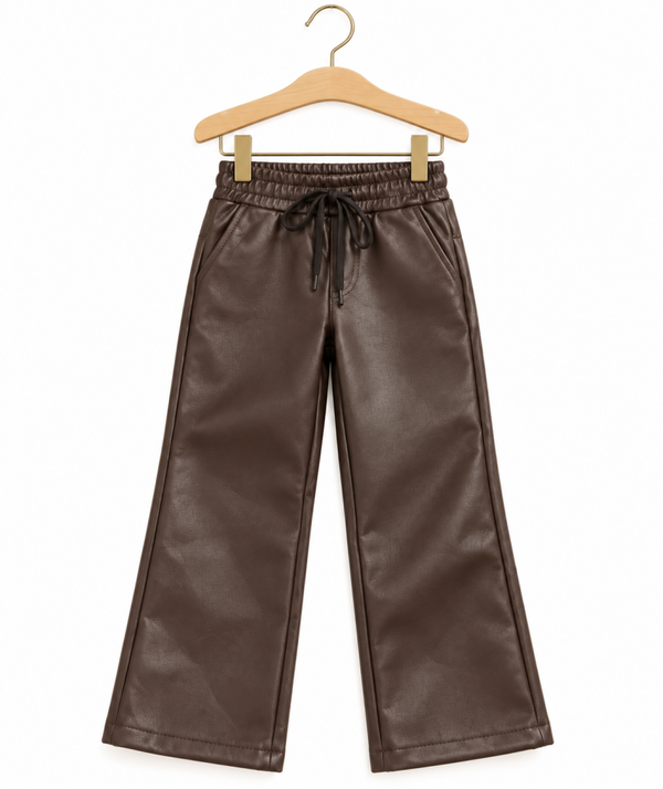 Letherlook pantalon (bruin)