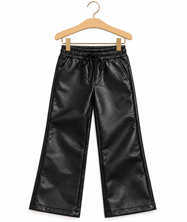 Letherlook pantalon (zwart)