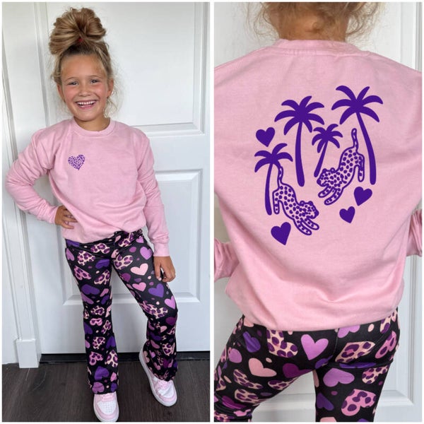 Trui roze/paars cheetahs 🐆🐆