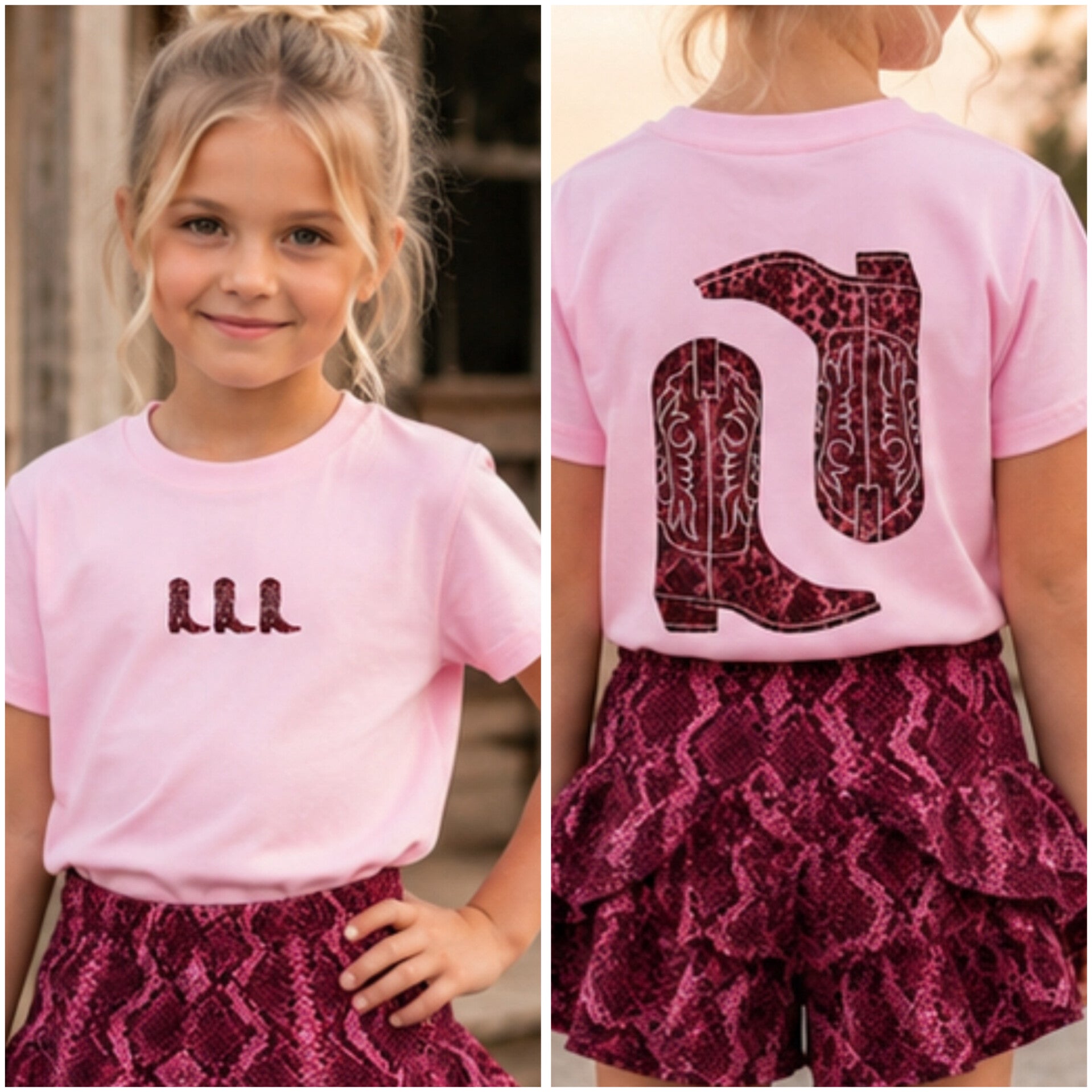 T-Shirt COWBOYSNAKE Bordeaux/roze  (Verzenddatum 30-06-26)