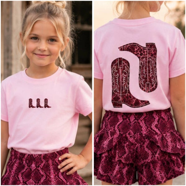 T-Shirt COWBOYSNAKE Bordeaux/roze  (Verzenddatum 30-06-26)