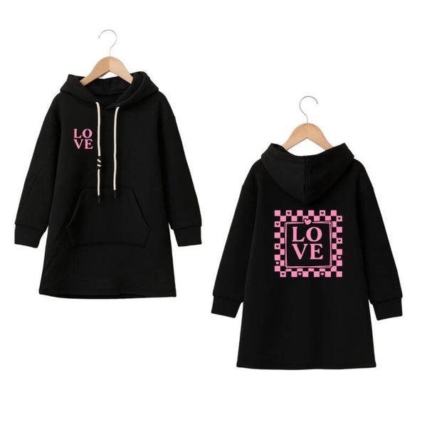 Sweaterdress black/pink 🖤🩷 PRE-ORDER  verzenddatum 21-11