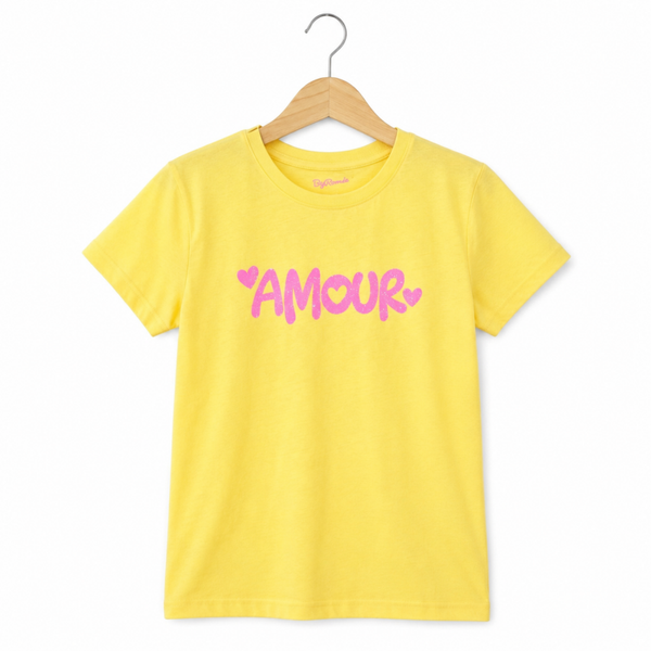 T-Shirt Amour Geel