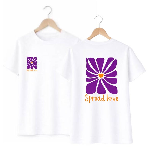 T-shirt SPREAD LOVE (paars/oranje)