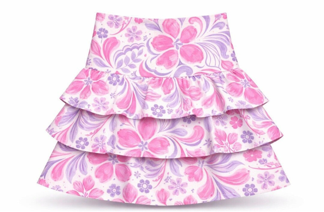 Rokje bloem Roze/Lila🩷💜