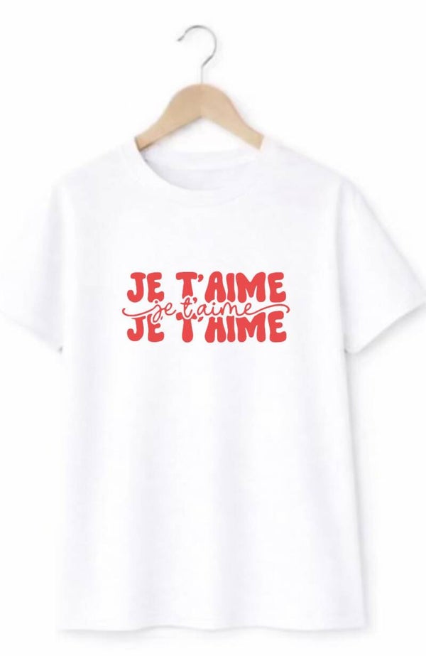 T-Shirt Je T'aime Wit🤍