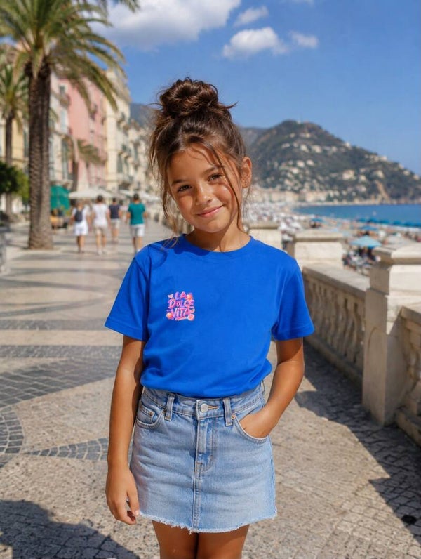T-Shirt La dolce vita kobalt blauw🍊