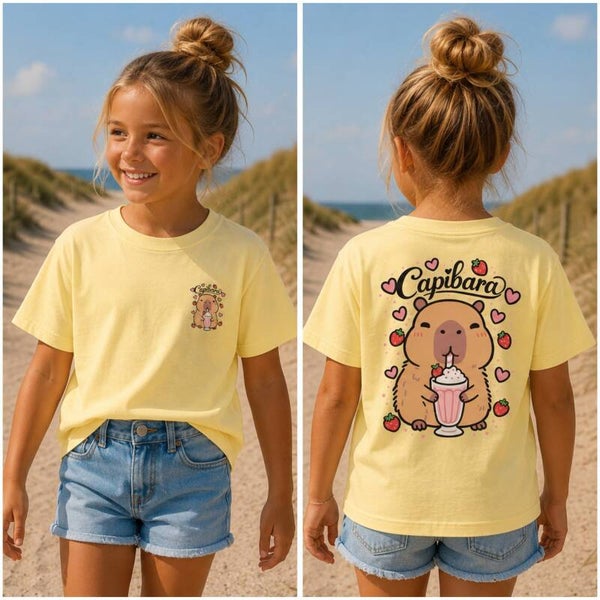 T-Shirt Capibara Geel