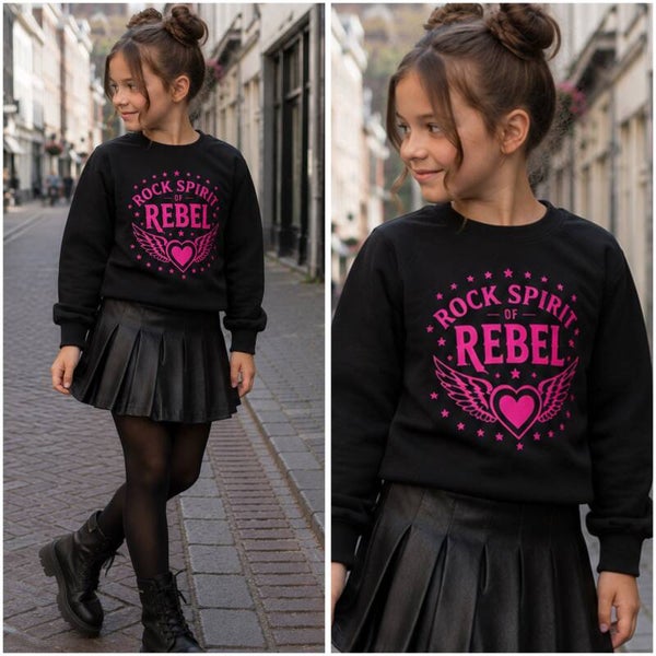 Sweater ROCK SPIRIT OF REBEL Zwart