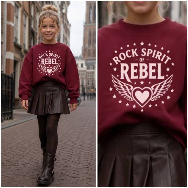 Sweater ROCK SPIRIT OF REBEL Bordeaux