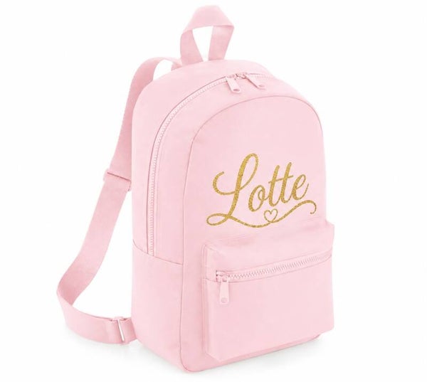 Gepersonaliseerde Rugtas (Pastel roze )