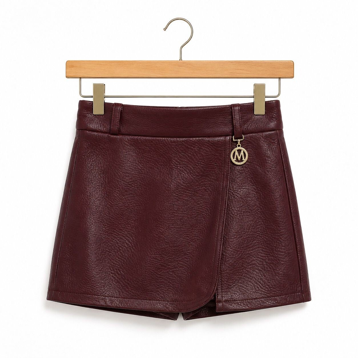 Letherlook skort (Bordeaux rood )