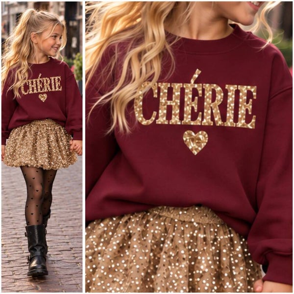 Sweater CHERIE (bordeaux/glittergoud)