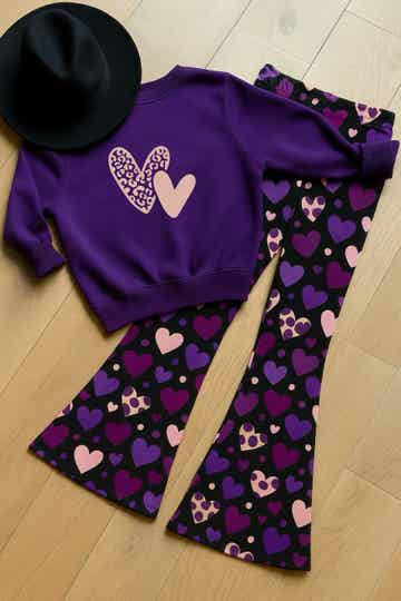 Flared PURPLE HEART 💜 (VELVET)