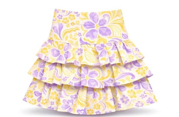 Rokje bloem Geel/Lila 💛💜