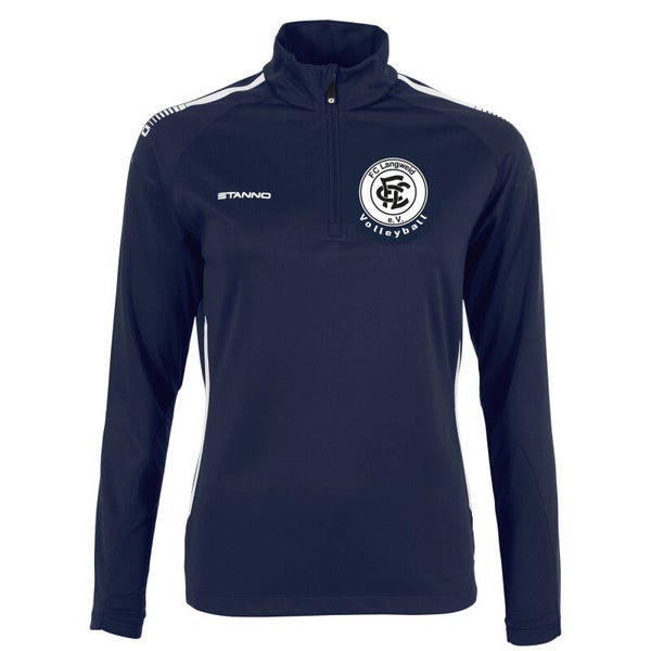 First Quarter Zip Top Ladies Navy-White
