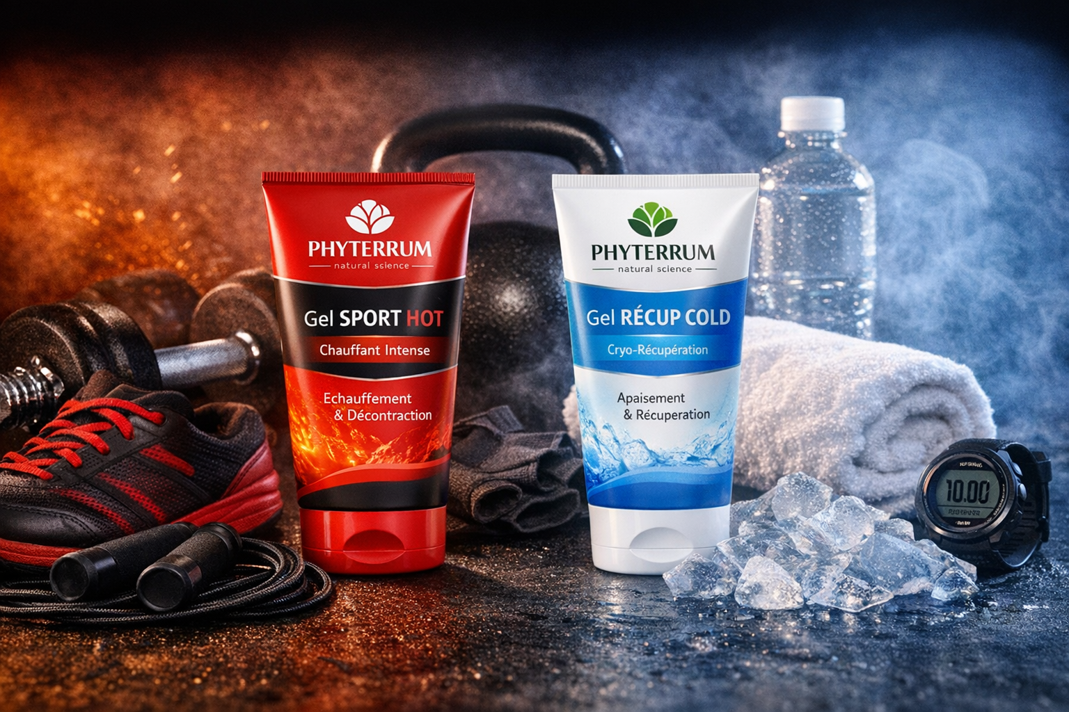 crème gels huiles avant et après sport ou effort, produit pour masseur kiné