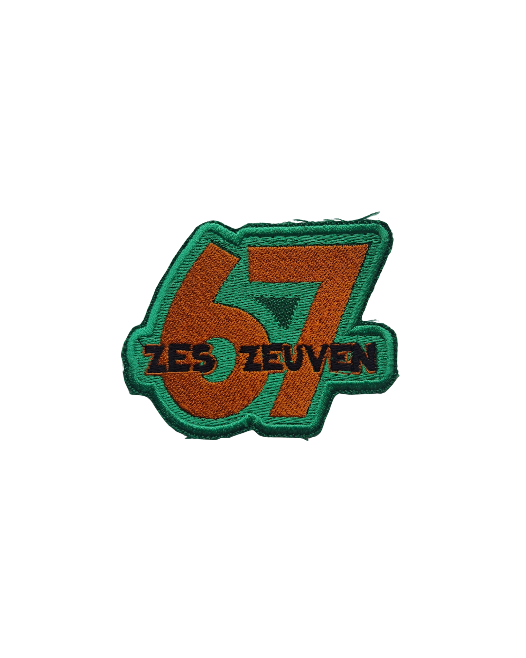 Zes Zeuven oranje groen- embleem