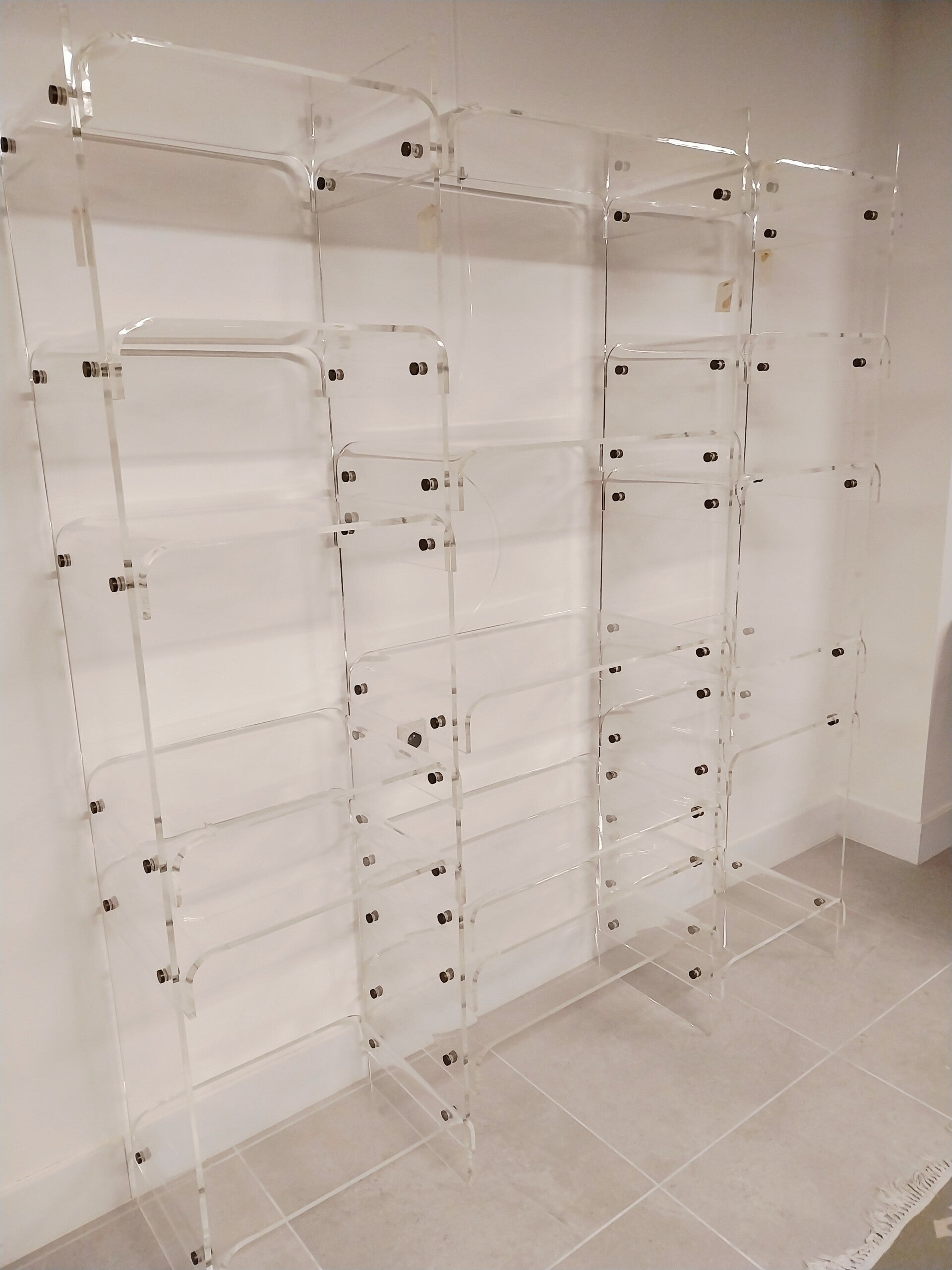 Mid-Century plexiglas shelving unit