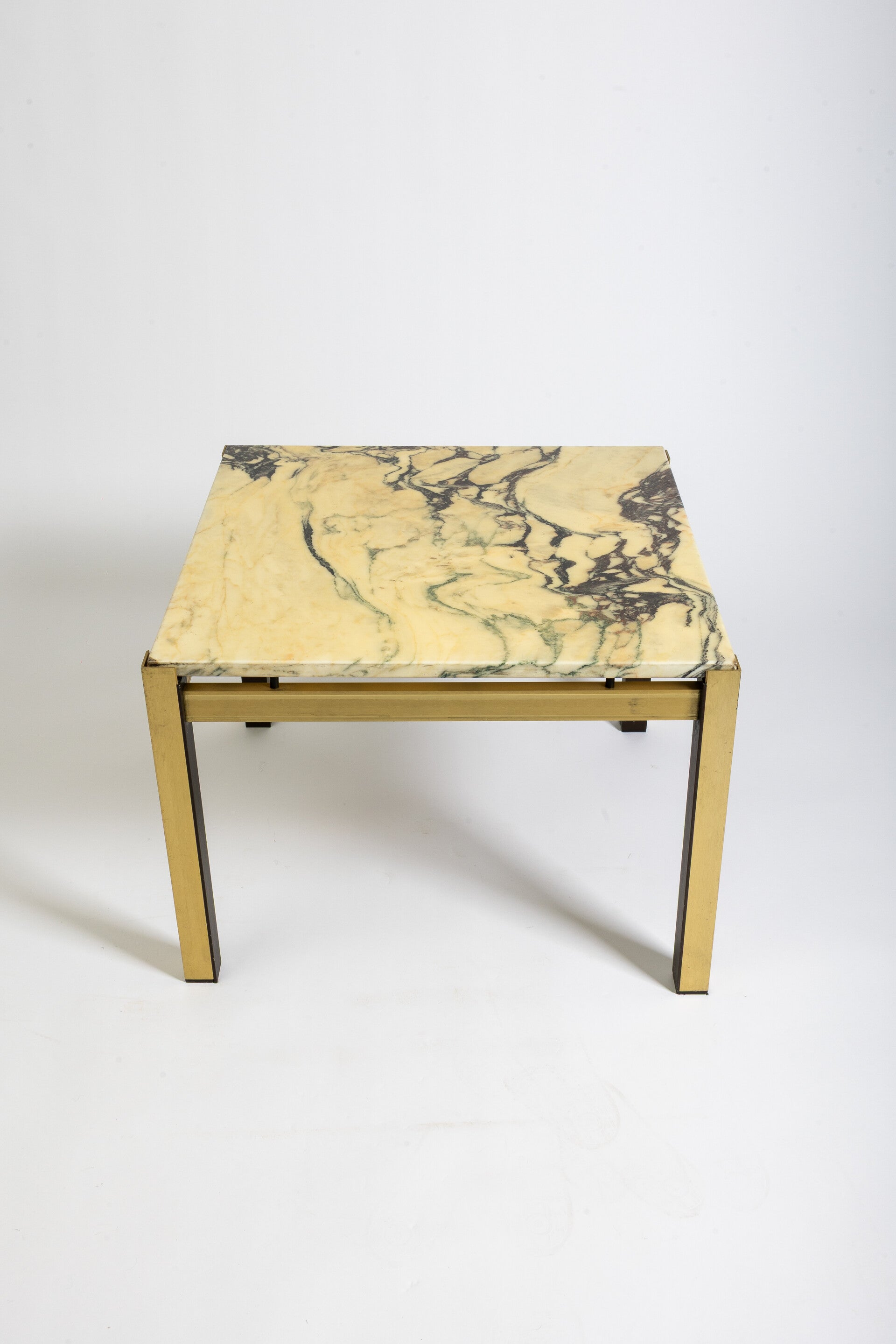 Vintage Bendixen: Coffee-table marble and aluminium, made in Denmark