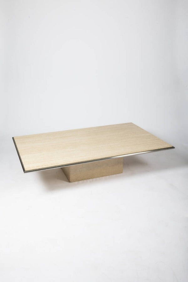 Mid-century travertine coffee table