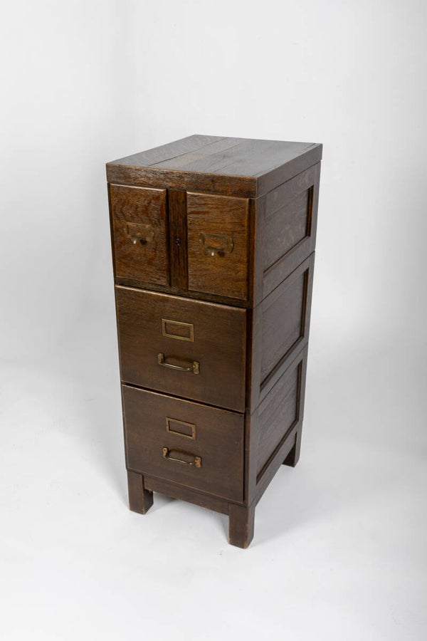 Oak drawer filing cabinet +/- 1920
