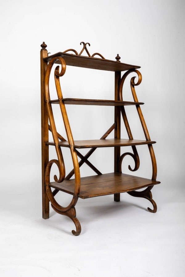 Art-nouveau Thonet: shelf in beech +/- 1910