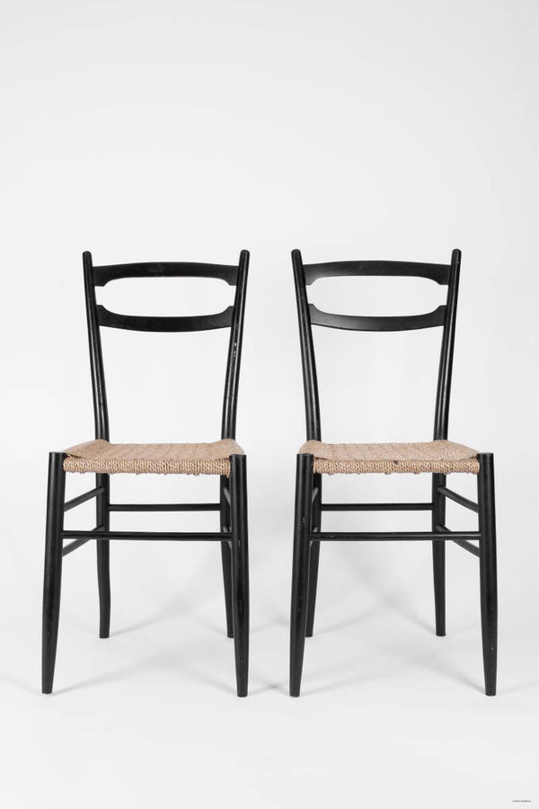A set of 4 mid-century Italian 'Leggera' chairs