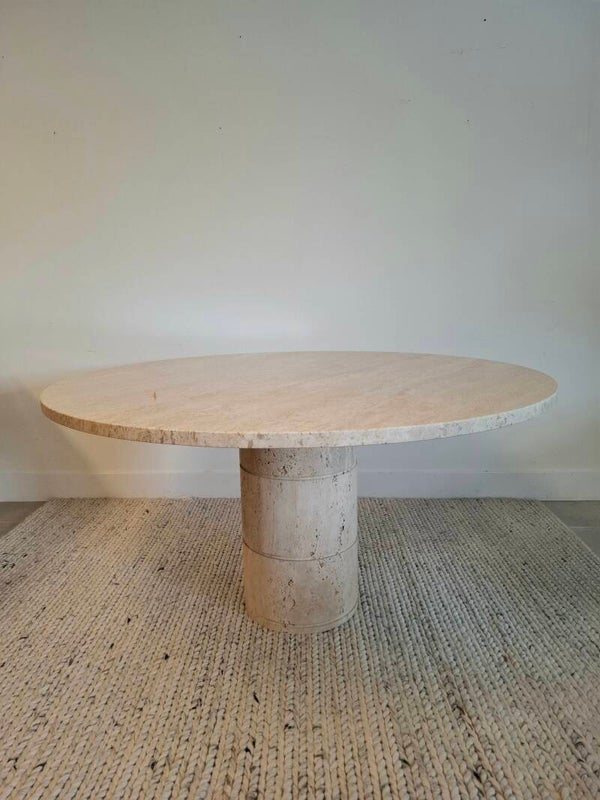 Mid-Century clasdic: Up & Up travertin dining table