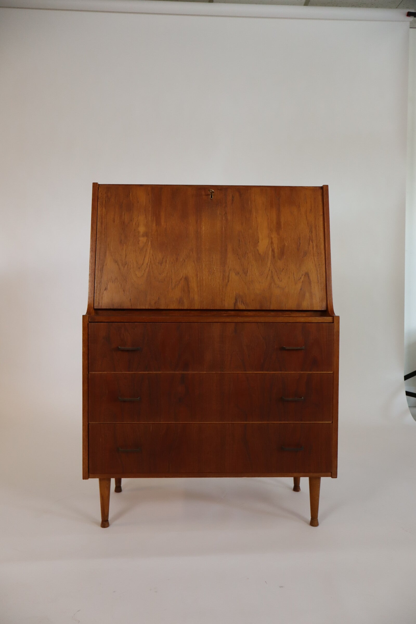 Vintage teakwood secretary desk