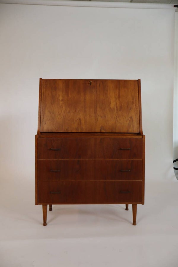 Vintage teakwood secretary desk