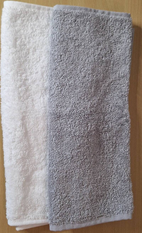 TORCHON A MAIN AVEC CROCHET BLANC OU GRIS