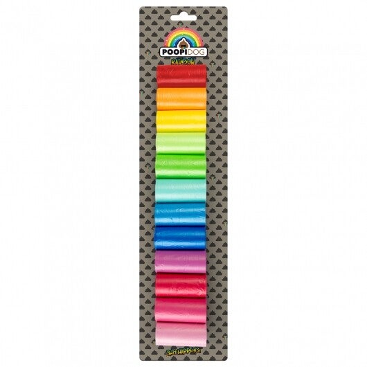 Poopidog Hundekotbeutel Rainbow - 12 x 20