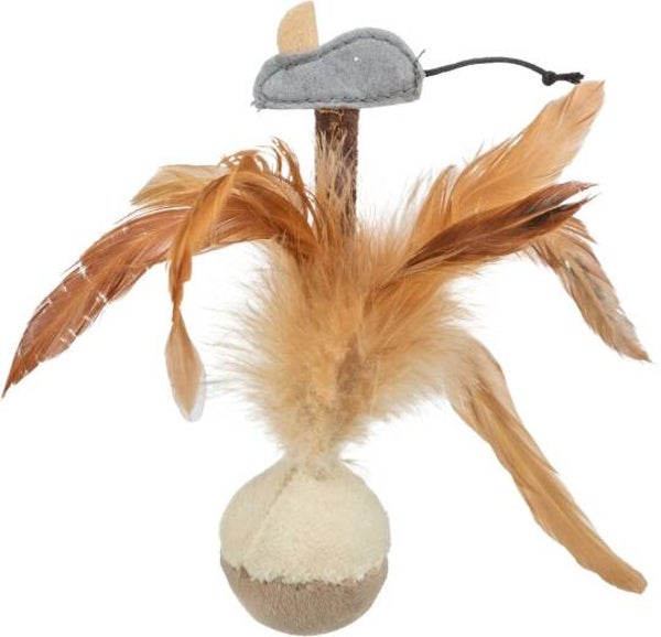 Trixie Steh-auf-Federball mit Maus - 15 cm