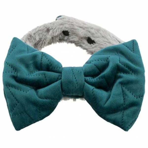 Trixie Halsband Estelle mit Schleife - grün S–M: 30–45 cm/40 mm