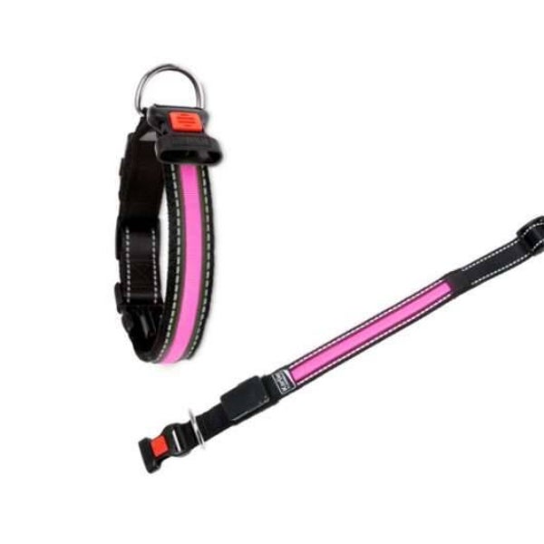 Karlie Karlie Flamingo oLED Halsband mit USB Ladegerät - Pink 58,5 - 65 cm