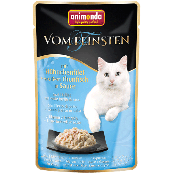 Animonda vom Feinsten mit Hühnchenfilet & weißer Thunfisch in Sauce 50g